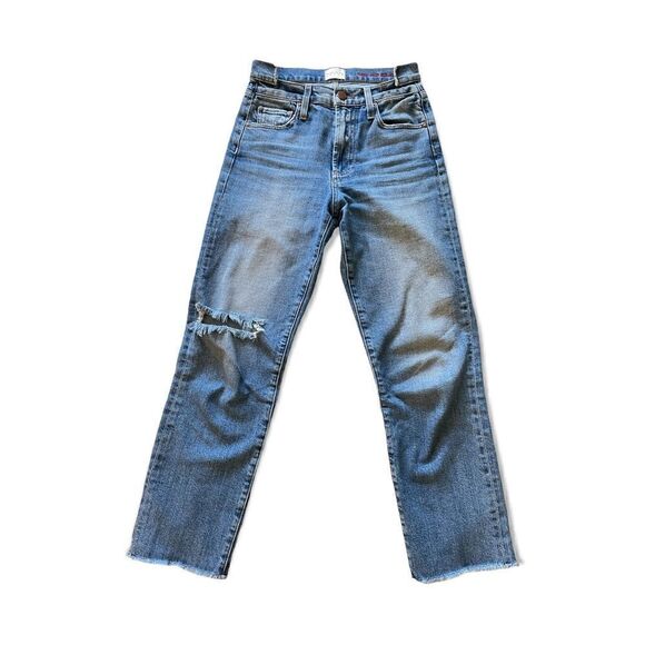 ALICE + OLIVIA Mid-Rise Straight Leg Jeans Size: US 24 - Picture 5 of 9